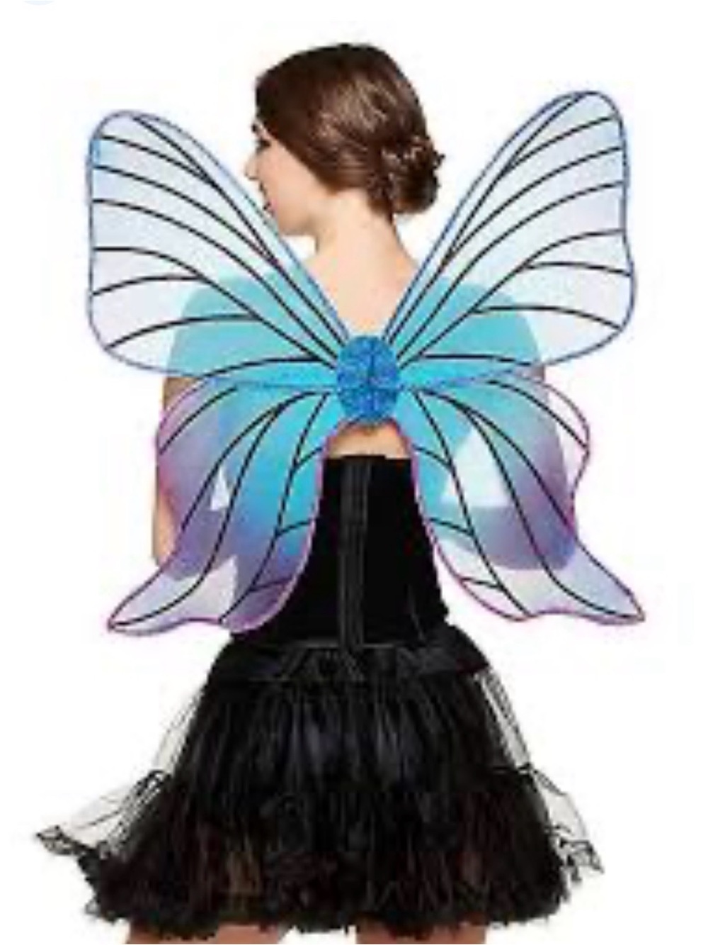 Spirit Halloween Blue Purple Fairy butterfly Wings Costume Accessory glitter